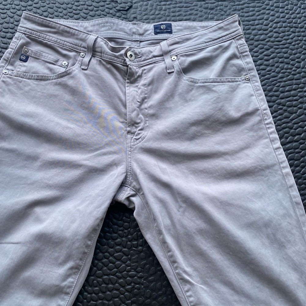 Ag Adriano Goldschmied Graduate Tailored Leg Pants Size W34 x L34 Light Gray